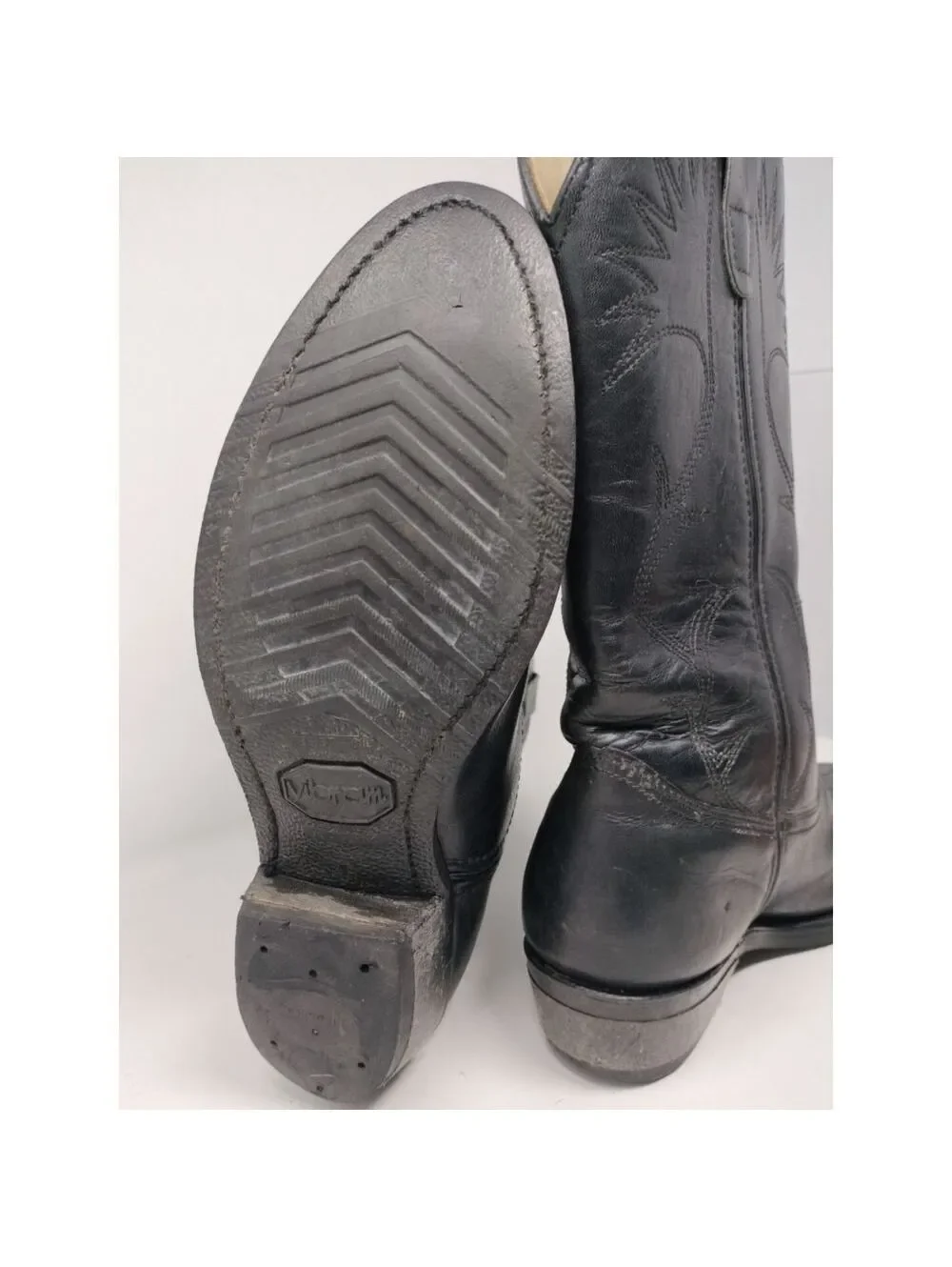 Knapp Neolite Vibram Soles 7.5 EE Cowboy Boots Black Made in USA